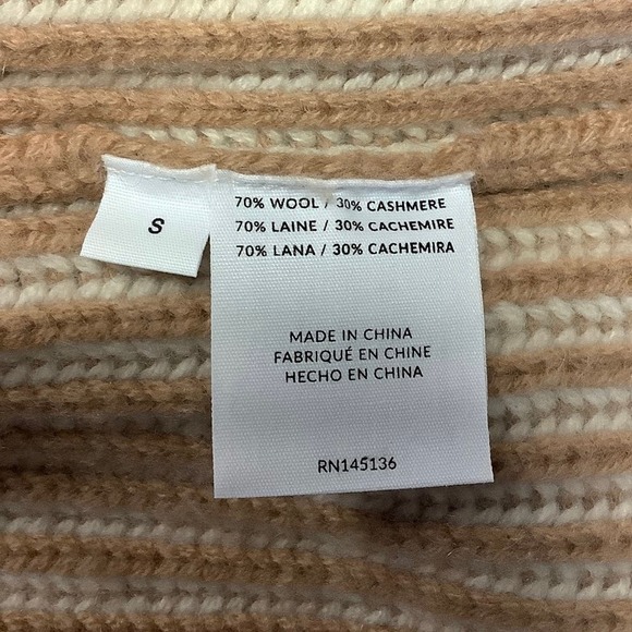 NEW! NAADAM Size Small Fisherman Colorblock Turtleneck Sweater $445 msrp J7-5 - Picture 8 of 12